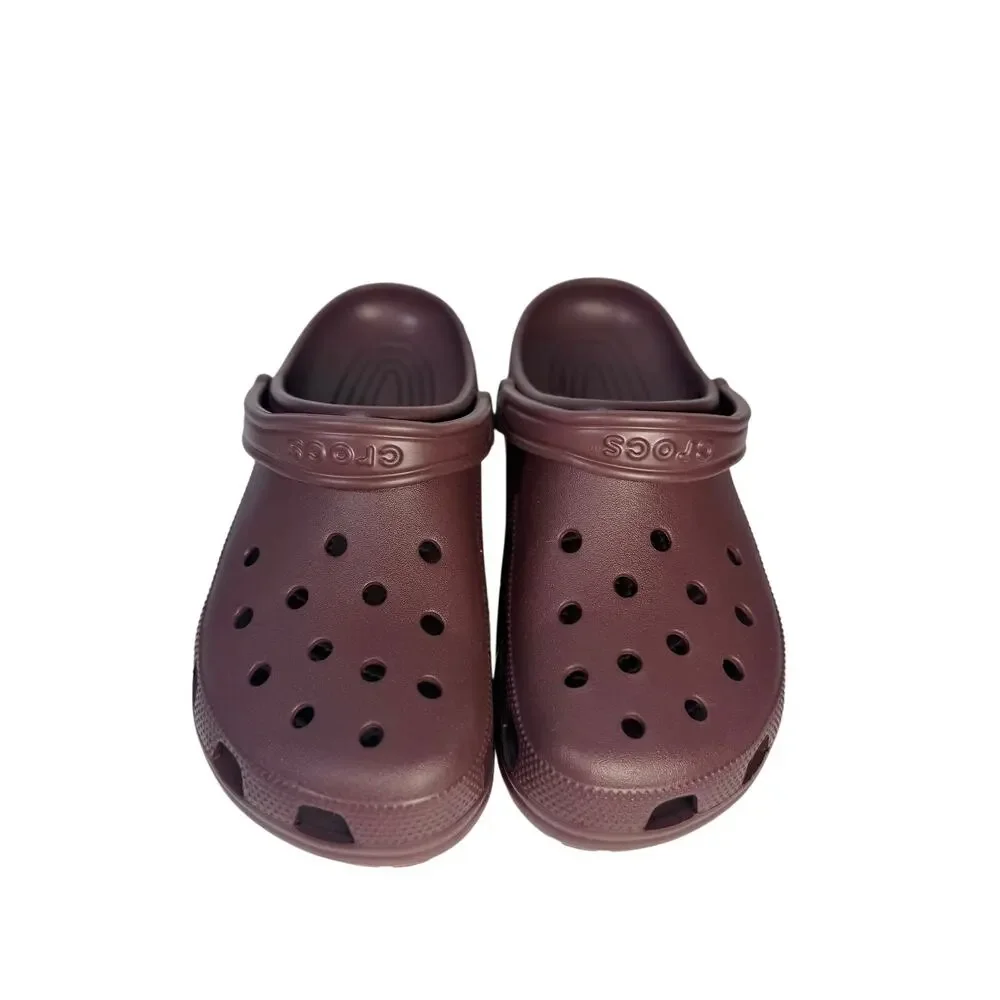 Crocs Classic Clogs Burgundy Unisex M10 W12 Slip-On Comfort Shoes New